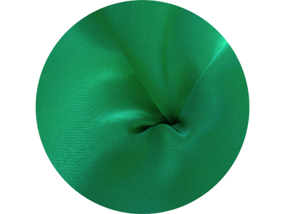 silk fabric color Kelly Green